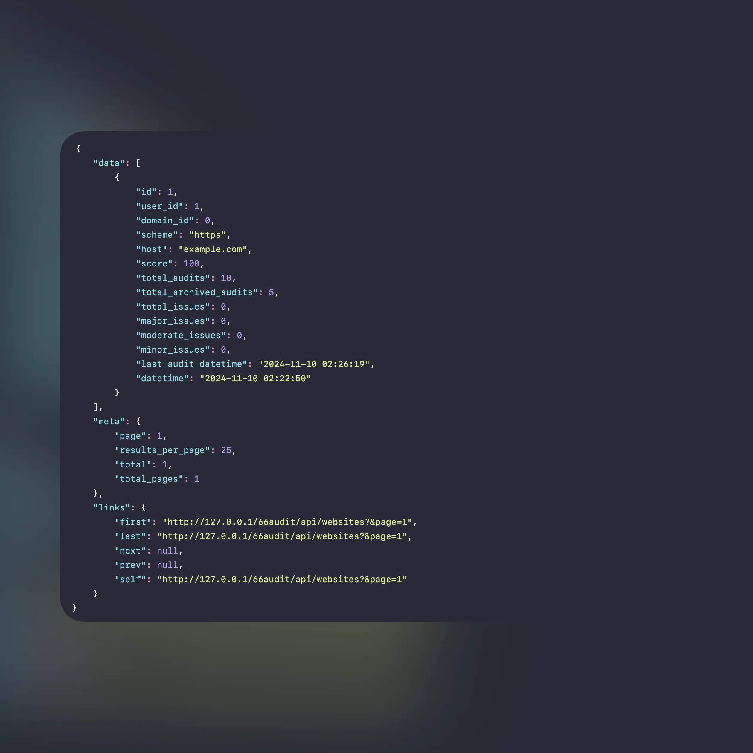 Capture d’écran des endpoints API de l’application